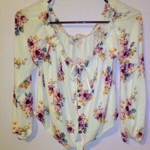 Rewind Cream Floral Blouse